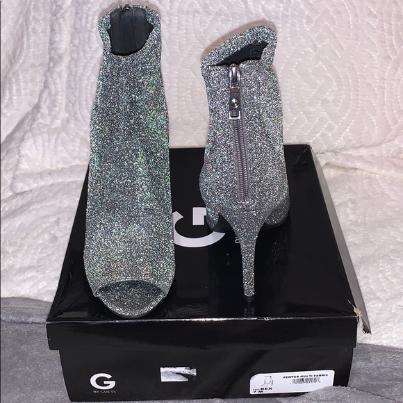 Guess Shoes/ BEX sparkle peep toe shoeties - Picture 3 of 5